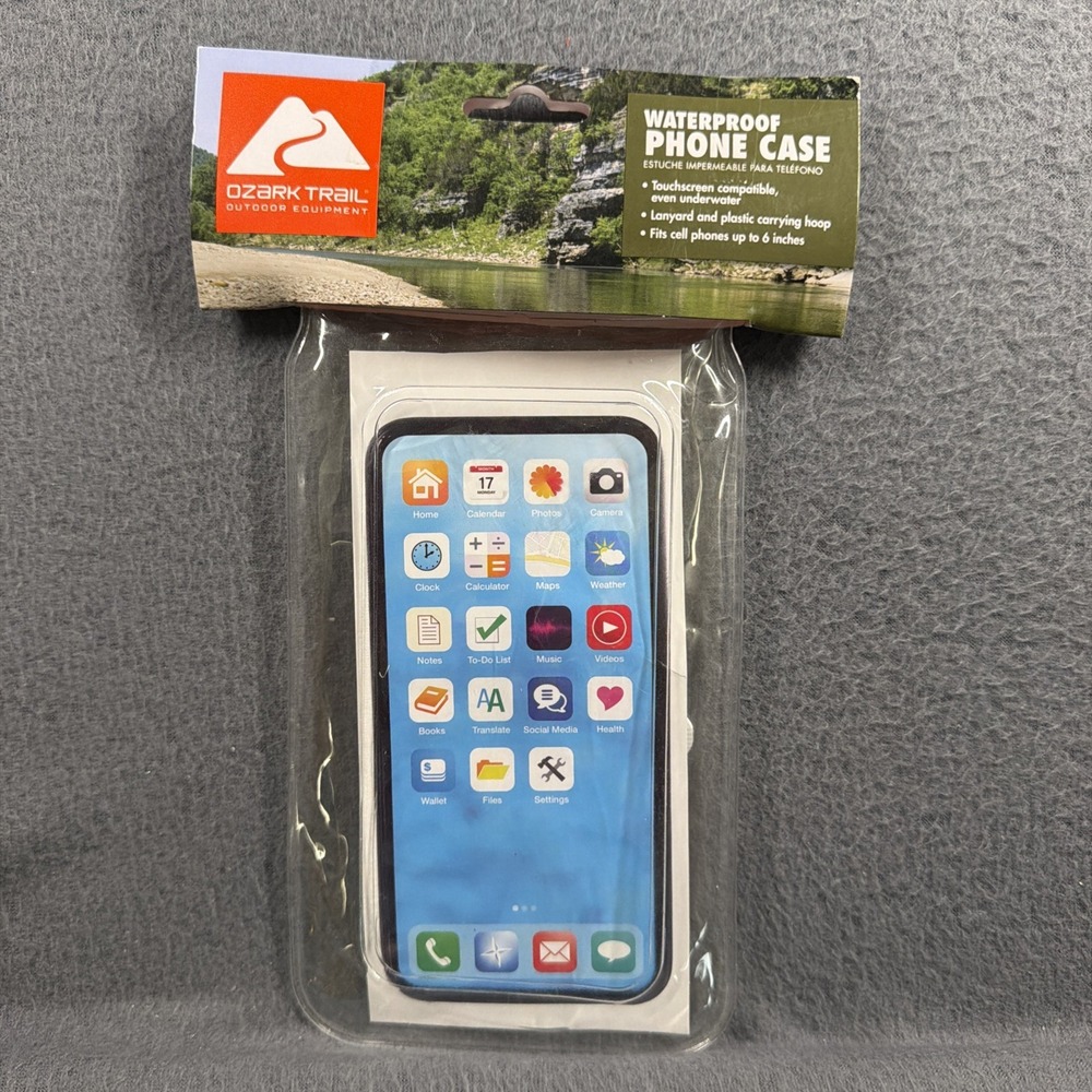 Ozark Trail Waterproof Cell Phone Case Touchscreen fits phones up to 6 inches